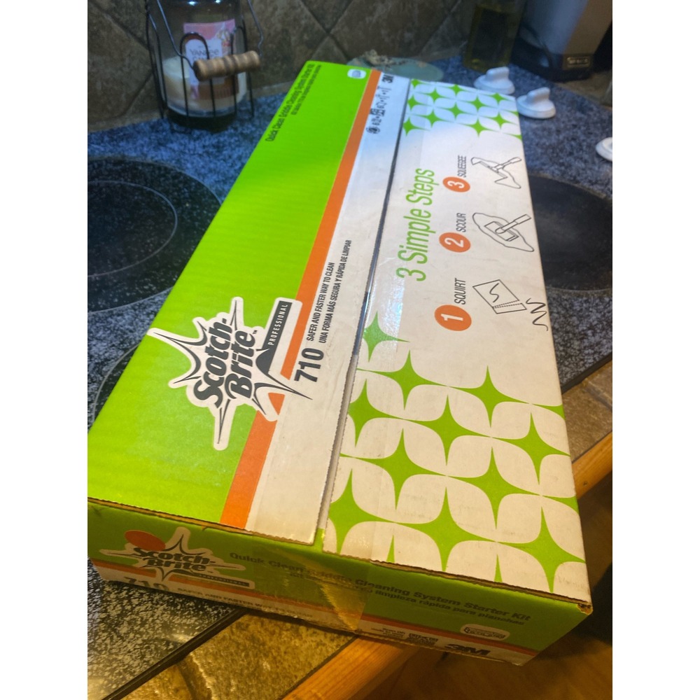 Scotch-Brite Quick Clean Griddle Cleaning System 710 Green New Kit